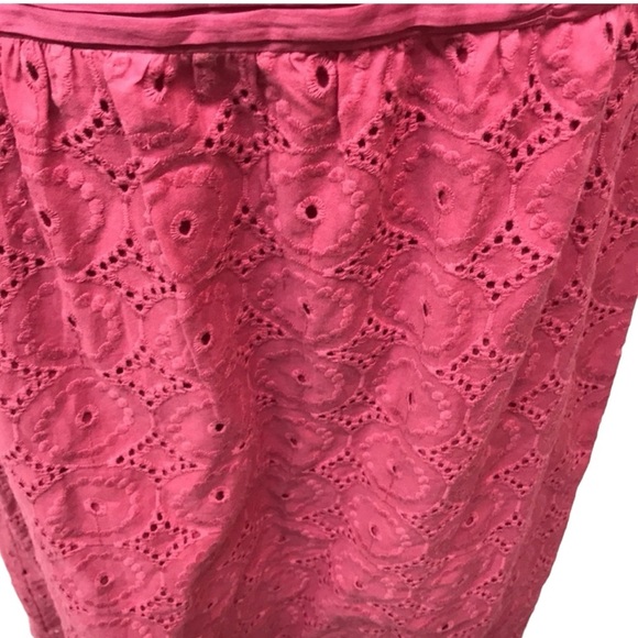 Loft Eyelet Dusty Rose Dress - Picture 5 of 7